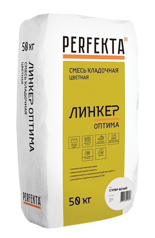 Perfekta Линкер Оптима цветной кладочный раствор белый 50 кг фото 0